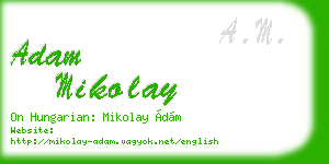 adam mikolay business card